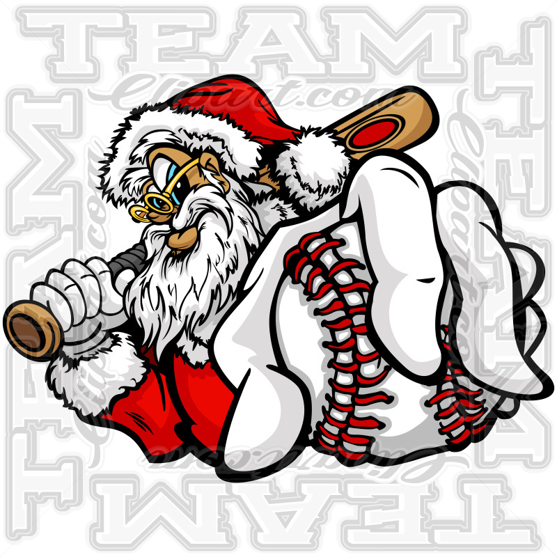 baseball santa shirt