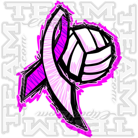 Pink Ribbon Volleyball