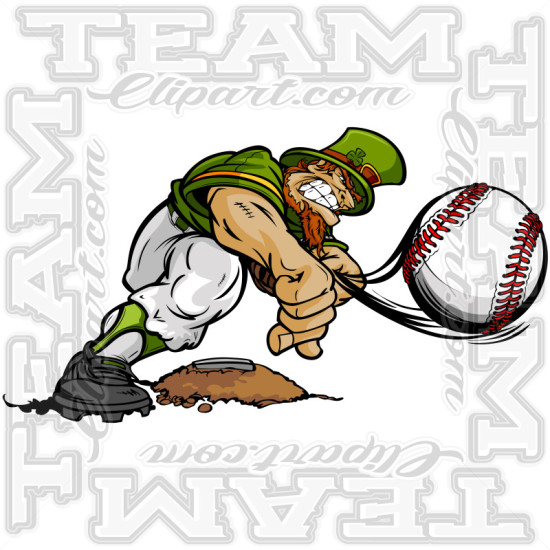 Leprechaun Baseball Clip Art