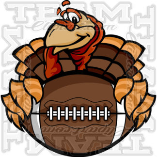 Thanksgiving Football Clipart Image. Modifiable Vector Format.