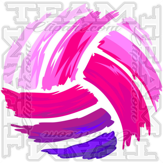 Pink Volleyball Design
