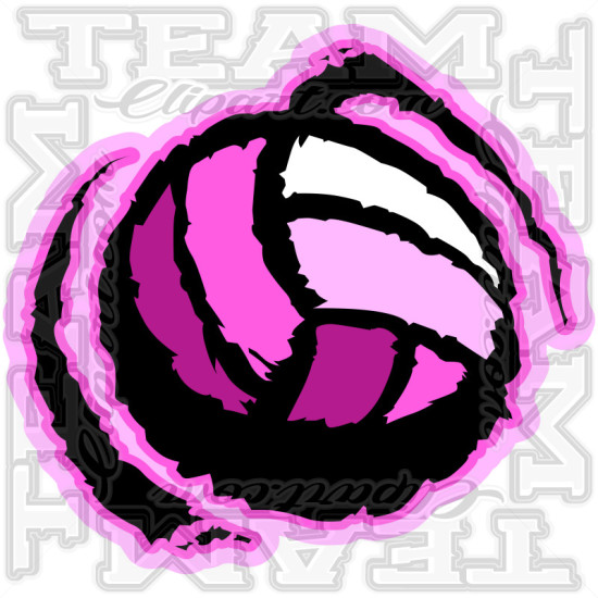 Pink Volleyball Graphic