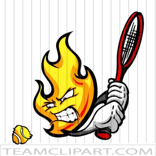 Burn Tennis Cartoon
