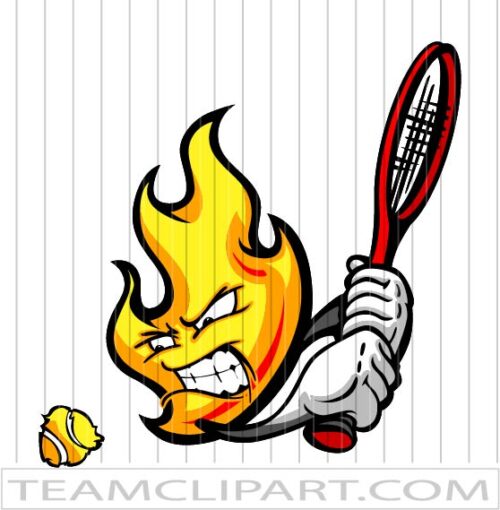 Burn Tennis Cartoon