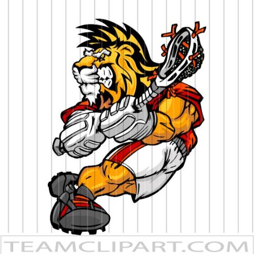 Lion Lacrosse Cartoon