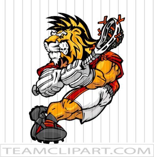 Lion Lacrosse Cartoon