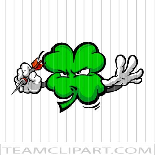 St Patricks Day Darts Cartoon