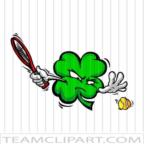 St Patricks Day Tennis Cartoon