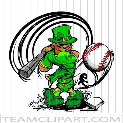 St Patricks Day Baseball Clipart