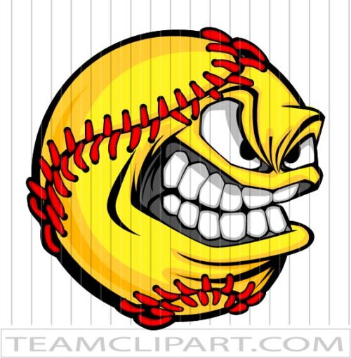 Cartoon Fastpitch Softball