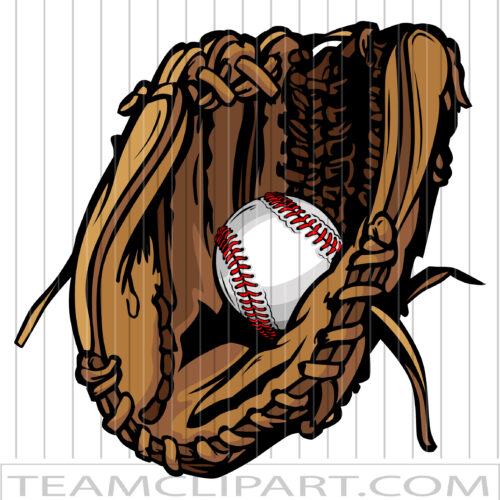 Baseball with Glove Clipart