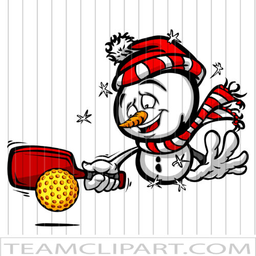 Cold Weather Pickleball Clipart