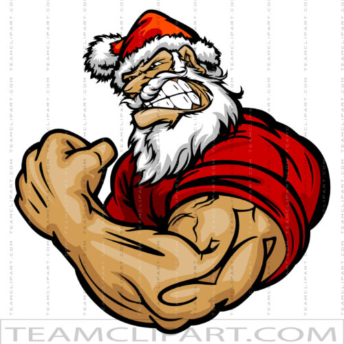 Strong Santa Claus Clipart