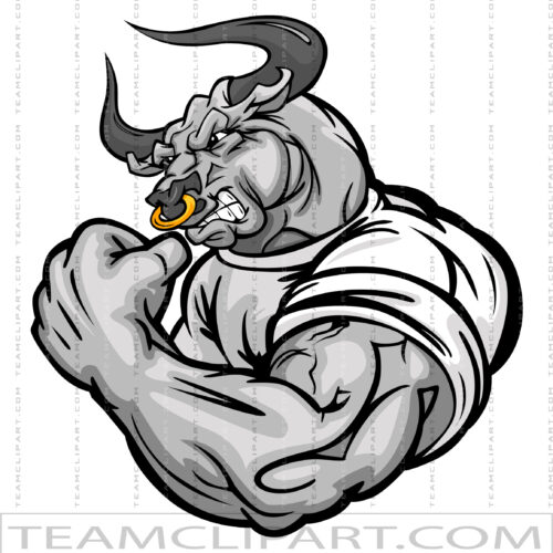 Bull Weightlifting Clipart