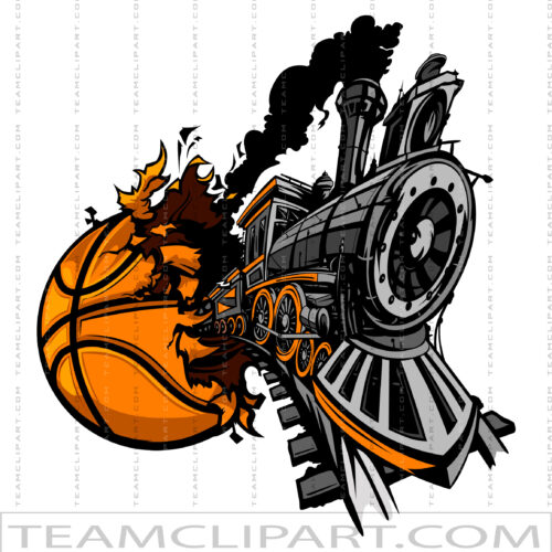Locomotive Basketball Clip Art