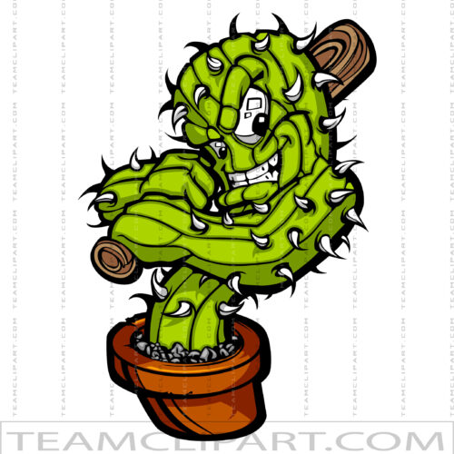 Clip Art Baseball Cactus