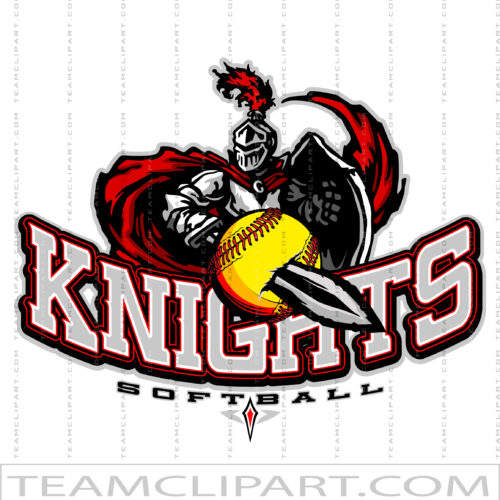 Knights Fastpitch Softball Clipart