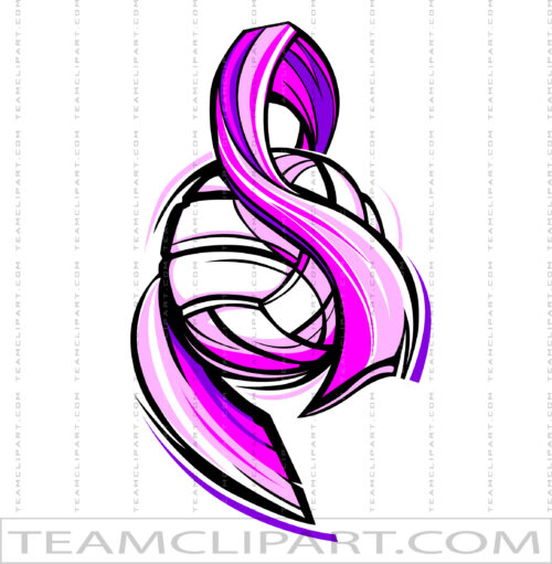 Breast Cancer Volleyball Art