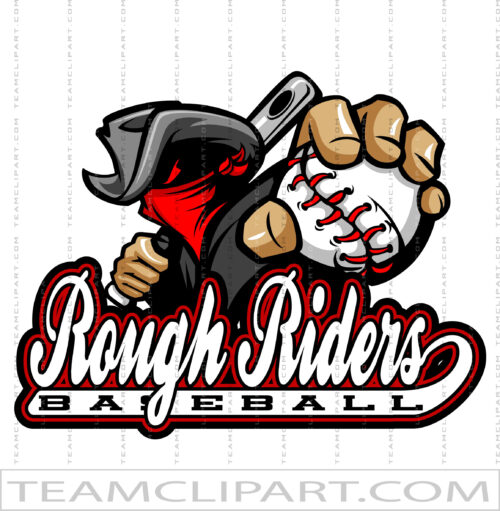 Roughrider Baseball Pin Graphic