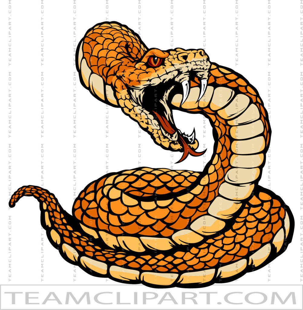 Striking Viper Clipart Image