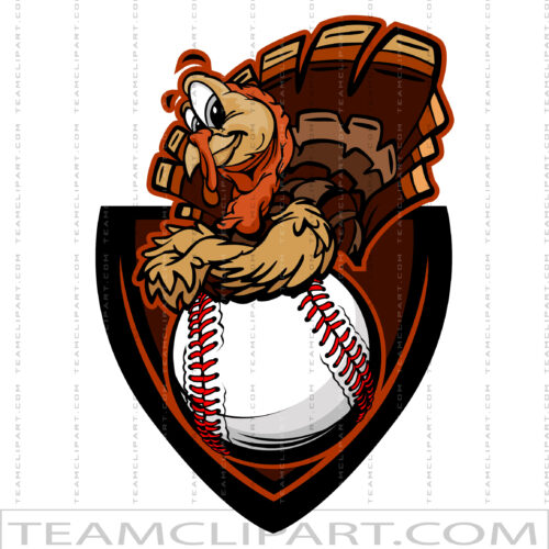 Thanksgiving Turkey Baseball Clipart