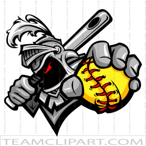 Vector Knights Softball Logo