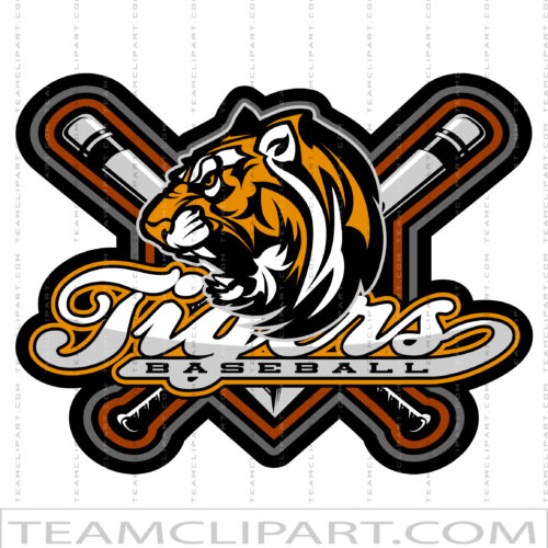 Tigers Baseball Pin Clipart
